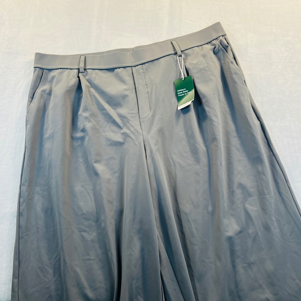 Halara DayStretch Gray Wide Leg Work Pants Plus Size 3X Petite Pleated Front